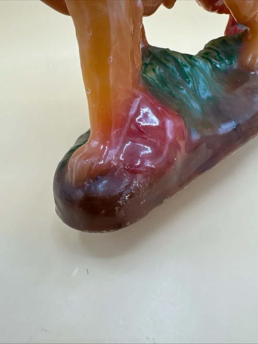 Vintage Amber Retreiver Figure Candle 13 1/4